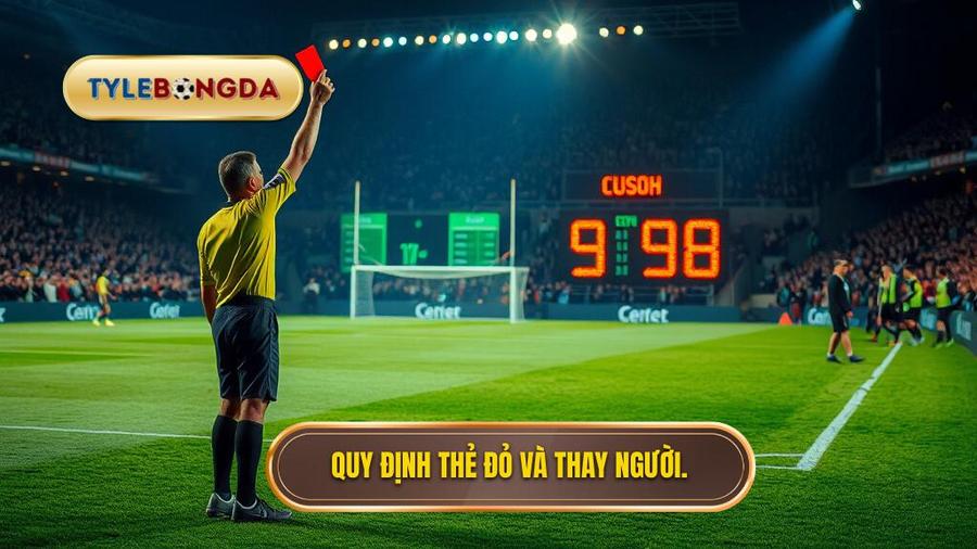 Các trường hợp đặc biệt về thẻ đỏ và thay người